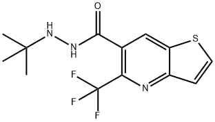 5-(TRIFLUOROMETHYL)THIENO[3,2-B]PYRIDINE-6-CARBOXYLIC ACID, 2-TERT-BUTYLHYDRAZIDE Struktur