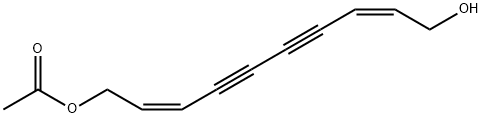 (2Z,8Z)-10-Acetoxy-2,8-decadiene-4,6-diyn-1-ol Struktur