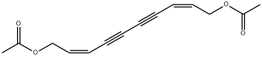 (2Z,8Z)-1,10-Diacetoxy-2,8-decadiene-4,6-diyne Struktur