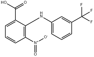 Benzoic  acid,  3-nitro-2-[[3-(trifluoromethyl)phenyl]amino]- Struktur