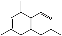 2,4-dimethyl-6-propylcyclohex-3-ene-1-carbaldehyde Struktur