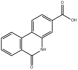 5,6-Dihydro-6-oxophenanthridine-3-carboxylic acid Struktur