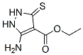 1H-Pyrazole-4-carboxylicacid,5-amino-2,3-dihydro-3-thioxo-,ethylester(9CI) Struktur