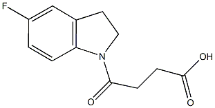 4-(5-FLUORO-2,3-DIHYDRO-1H-INDOL-1-YL)-4-OXOBUTANOICACID
 Struktur