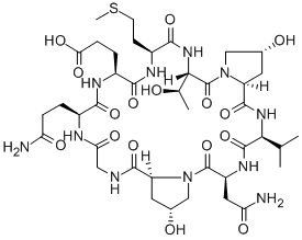 (HYP474,477,GLN479)-CYCLO-ALPHA-FETOGLOBULIN (471-479) (HUMAN, LOWLAND GORILLA) Struktur