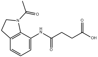 4-[(1-ACETYL-2,3-DIHYDRO-1H-INDOL-7-YL)AMINO]-4-OXOBUTANOICACID
 Struktur