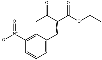 ETHYL 2-ACETYL-3-(3-NITROPHENYL)PROPENOATE Struktur