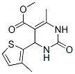 5-Pyrimidinecarboxylicacid,1,2,3,4-tetrahydro-6-methyl-4-(3-methyl-2-thienyl)-2-oxo-,methylester(9CI) Struktur