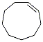 (E)-1-Cyclononene Struktur