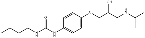 N-Butyl-N'-[4-[2-hydroxy-3-(1-methylethylamino)propoxy]phenyl]urea Struktur