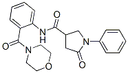 N-[2-(Morpholinocarbonyl)phenyl]-2-oxo-1-phenyl-4-pyrrolidinecarboxamide Struktur