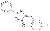 4-[(3-fluorophenyl)methylene]-2-phenyloxazol-5(4H)-one Struktur