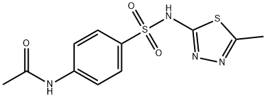 N-[4-[[(5-methyl-1,3,4-thiadiazol-2-yl)amino]sulphonyl]phenyl]acetamide Struktur