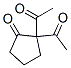 Cyclopentanone, 2,2-diacetyl- (9CI) Struktur