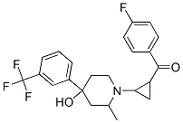 1-[2-(4-Fluorobenzoyl)cyclopropyl]methyl-4-[3-(trifluoromethyl)phenyl]-4-piperidinol Struktur