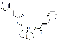 2-Propenoic acid, 3-phenyl-, hexahydro-7-(((1-oxo-3-phenyl-2-propenyl) oxy)methyl)-1H-pyrrolizin-1-yl ester, (1R-(1alpha,7alpha,7abeta))- Struktur