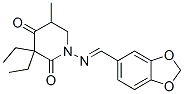 3,3-Diethyl-5-methyl-1-(piperonylideneamino)-2,4-piperidinedione Struktur