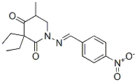 3,3-diethyl-5-methyl-1-[(4-nitrophenyl)methylideneamino]piperidine-2,4-dione Struktur