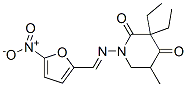 3,3-Diethyl-5-methyl-1-[(5-nitrofurfurylidene)amino]-2,4-piperidinedione Struktur