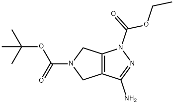 5-BOC-3-氨基-4,6-二氫吡咯并[3,4-C]吡唑-1-甲酸乙酯, 398495-65-3, 結(jié)構(gòu)式