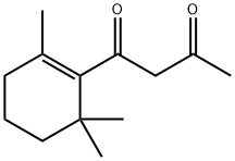 1-(2,6,6-trimethyl-1-cyclohexen-1-yl)butane-1,3-dione Struktur