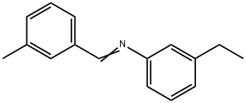 Benzenamine, 3-ethyl-N-[(3-methylphenyl)methylene]- (9CI) Struktur