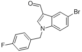 1-(4-FLUOROBENZYL)-5-BROMO-1H-INDOLE-3-CARBALDEHYDE Struktur