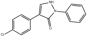 4-(4-chlorophenyl)-2-phenyl-1,2-dihydro-3H-pyrazol-3-one Struktur