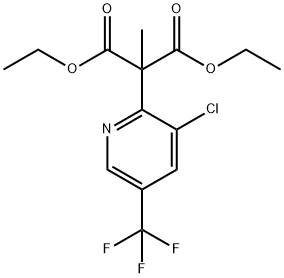 diethyl 2-[3-chloro-5-(trifluoromethyl)-2-pyridinyl]-2-methylmalonate Struktur