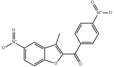 (3-methyl-5-nitro-1-benzofuran-2-yl)(4-nitrophenyl)methanone Struktur