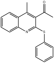 1-[4-methyl-2-(phenylsulfanyl)-3-quinolinyl]-1-ethanone Struktur