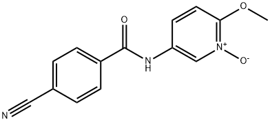 5-[(4-cyanobenzoyl)amino]-2-methoxy-1-pyridiniumolate Struktur