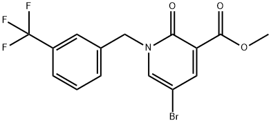 methyl 5-bromo-2-oxo-1-[3-(trifluoromethyl)benzyl]-1,2-dihydro-3-pyridinecarboxylate Struktur