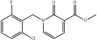 methyl 1-(2-chloro-6-fluorobenzyl)-2-oxo-1,2-dihydro-3-pyridinecarboxylate Struktur