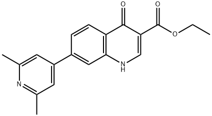 ethyl 7-(2,6-dimethyl-4-pyridyl)-1,4-dihydro-4-oxoquinoline-3-carboxylate Struktur