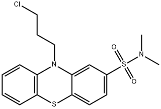 10-(3-chloropropyl)-N,N-dimethyl-10H-phenothiazine-2-sulphonamide  Struktur