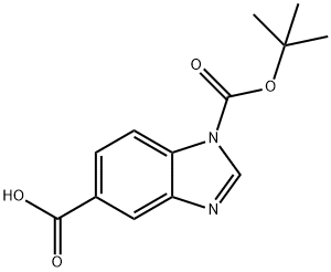 1-BOC-BENZIMIDAZOLE-5-CARBOXILIC ACID Struktur