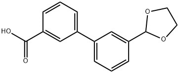 3-(1,3-Dioxolan-2-yl)biphenyl-3-carboxylic acid Struktur