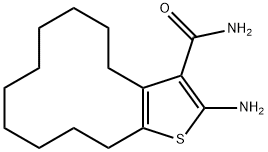 2-AMINO-4,5,6,7,8,9,10,11,12,13-DECAHYDROCYCLODODECA[B]THIOPHENE-3-CARBOXAMIDE Struktur