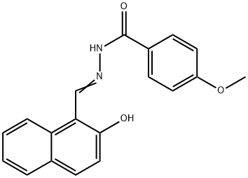 2-Hydroxy-1-naphthaldehyde p-methoxybenzoyl hydrazone Struktur