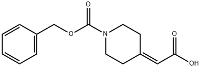 1-芐氧羰基哌啶-4-亞基乙酸 結(jié)構(gòu)式