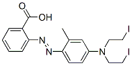 2-[[4-[Bis(2-iodoethyl)amino]-2-methylphenyl]azo]benzoic acid Struktur