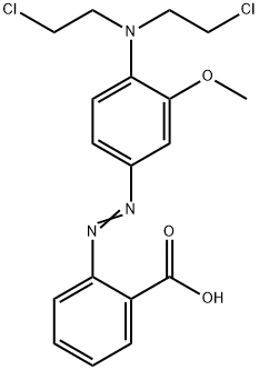 2-[[4-[Bis(2-chloroethyl)amino]-3-methoxyphenyl]azo]benzoic acid Struktur