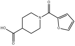 1-(2-Furoyl)-4-piperidinecarboxylic acid Struktur