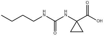 Cyclopropanecarboxylic acid, 1-[[(butylamino)carbonyl]amino]- (9CI) Struktur