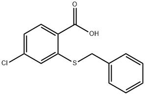 2-(BENZYLTHIO)-4-CHLOROBENZOIC ACID Struktur