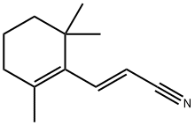 (E)-3-(2,6,6-Trimethyl-1-cyclohexen-1-yl)propenenitrile Struktur