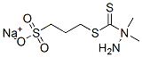 sodium 3-sulphonatopropyl 2,2-dimethyldithiocarbazate Struktur