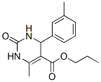 5-Pyrimidinecarboxylicacid,1,2,3,4-tetrahydro-6-methyl-4-(3-methylphenyl)-2-oxo-,propylester(9CI) Struktur