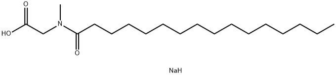 sodium N-methyl-N-(1-oxohexadecyl)aminoacetate Struktur